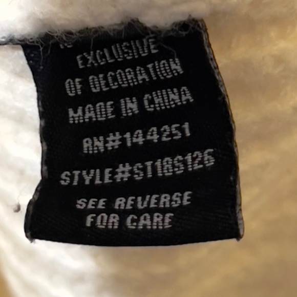 Anthropologie Moon & Madison Ivory Lace Up Back V-Neck Pullover Knit Sweater M - Picture 10 of 11